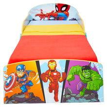 Ielādējiet attēlu galerijas skatītājā, Marvel Superhero Adventures Kids Toddler Bed with Storage Drawers hello4kids
