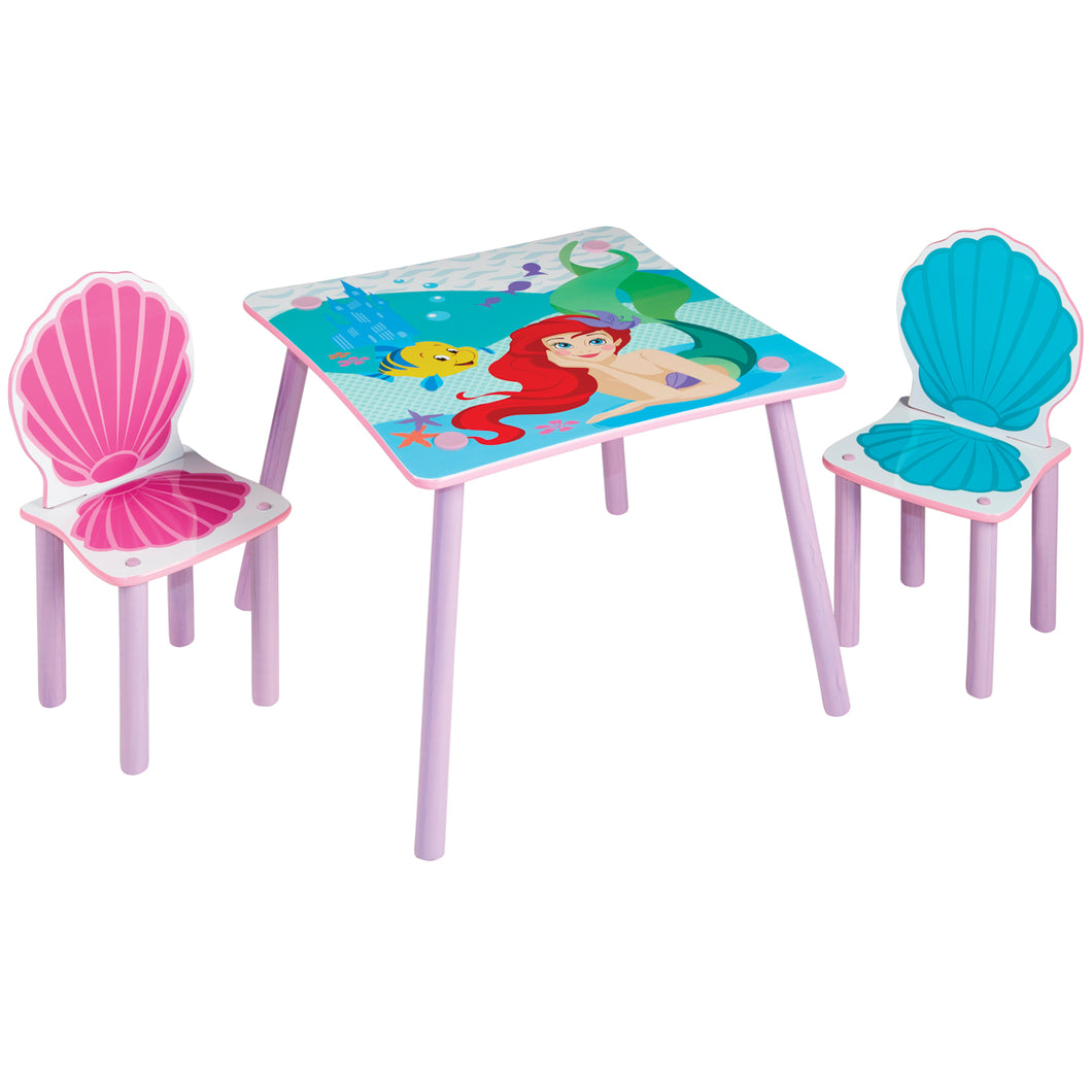 Disney Princess Ariel Kids Table and 2 Chairs Set hello4kids