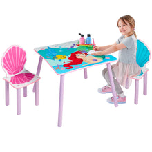 Load image into Gallery viewer, Disney Princess Ariel Kids Table and 2 Chairs Set hello4kids
