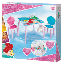 Ielādējiet attēlu galerijas skatītājā, Disney Princess Ariel Kids Table and 2 Chairs Set hello4kids
