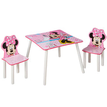 Ielādējiet attēlu galerijas skatītājā, Minnie Mouse Kids Table and 2 Chairs Set Disney4kids
