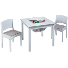 Load image into Gallery viewer, White Kids Craft Table and 2 Chairs Set hello4kids
