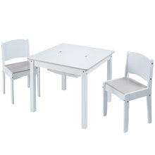 Carica l&#39;immagine nel visualizzatore di Gallery, White Kids Craft Table and 2 Chairs Set hello4kids

