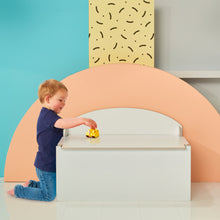 Load image into Gallery viewer, White Toy Box Bench - Children&#39;s Bedroom Storage Chest hello4kids
