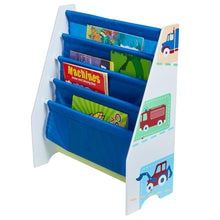Load image into Gallery viewer, Vehicles Kids Sling Bookcase - Bedroom Book Storage hello4kids
